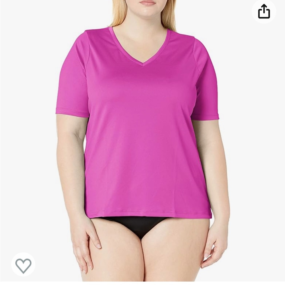 Kanu Surf Women's Plus-Size Solid UPF 50+ Swim Shirt Rashguard